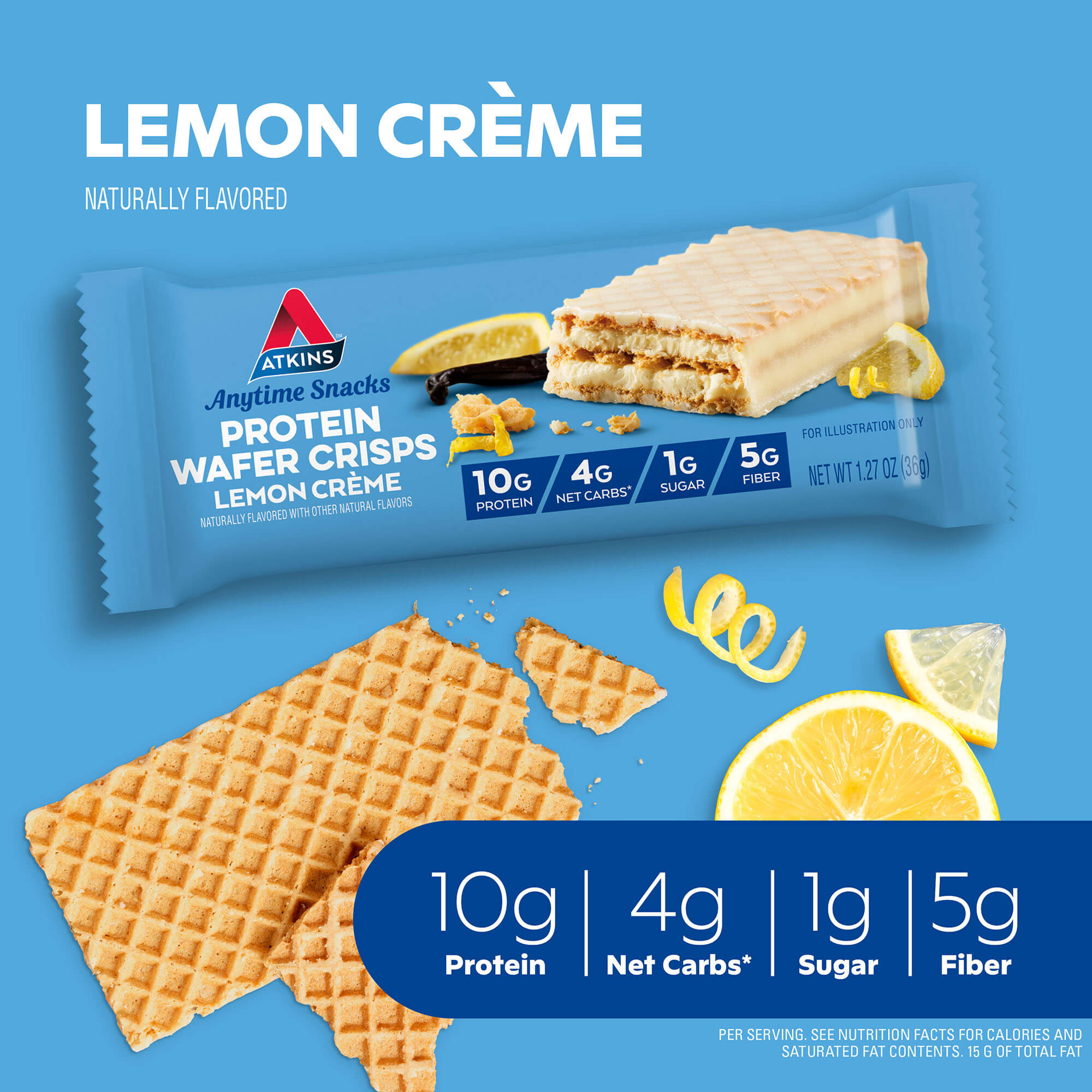 Lemon Crème Protein Wafer Crisps