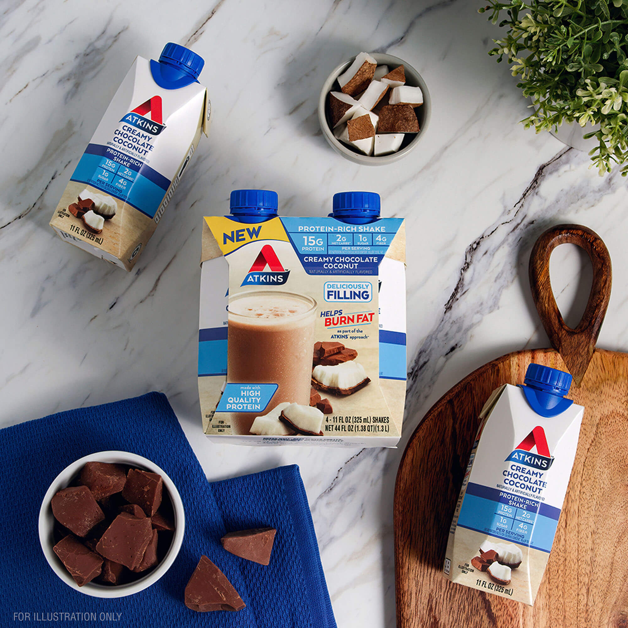 Creamy Chocolate Coconut Protein Shake