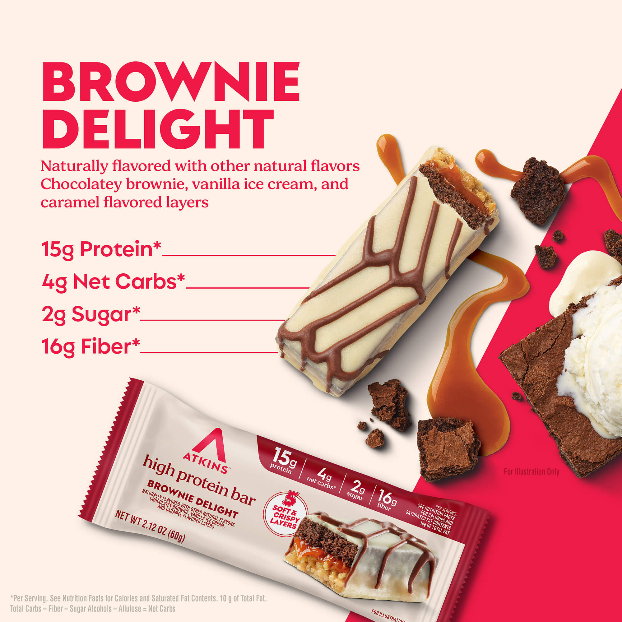 Brownie Delight Layered High Protein Bar