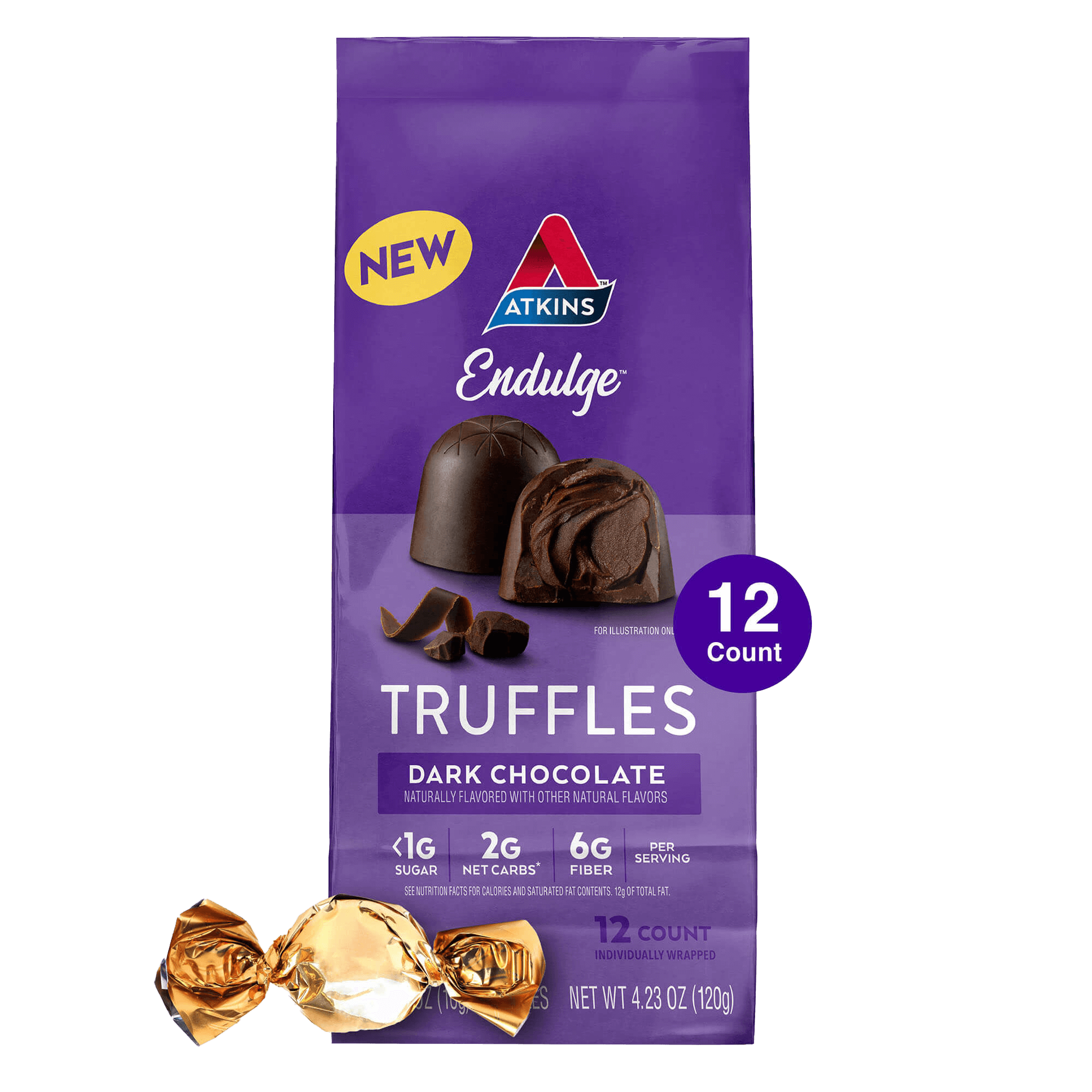 Endulge Dark Chocolate Truffles 12-ct. pouch