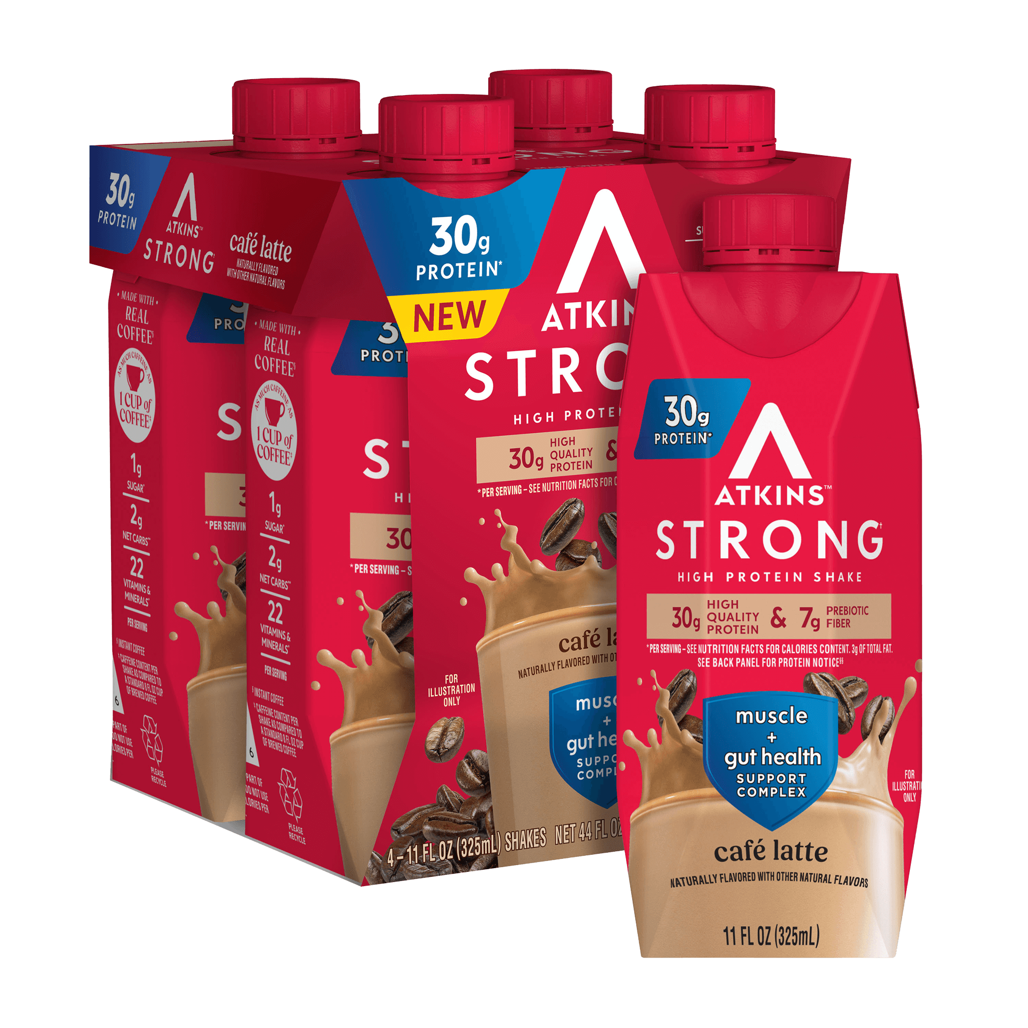 Atkins Strong Caffe Latte 30g Protein Shake