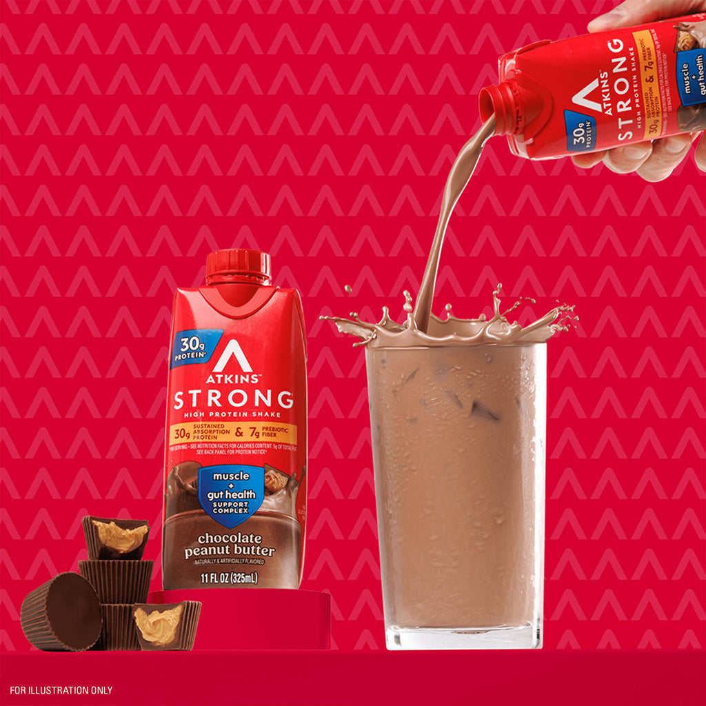 Atkins Strong Chocolate Peanut Butter 30g Protein Shake