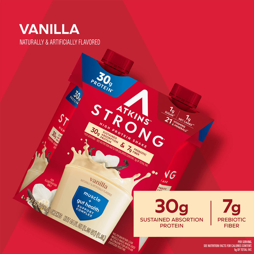 Atkins Strong Vanilla 30g Protein Shake