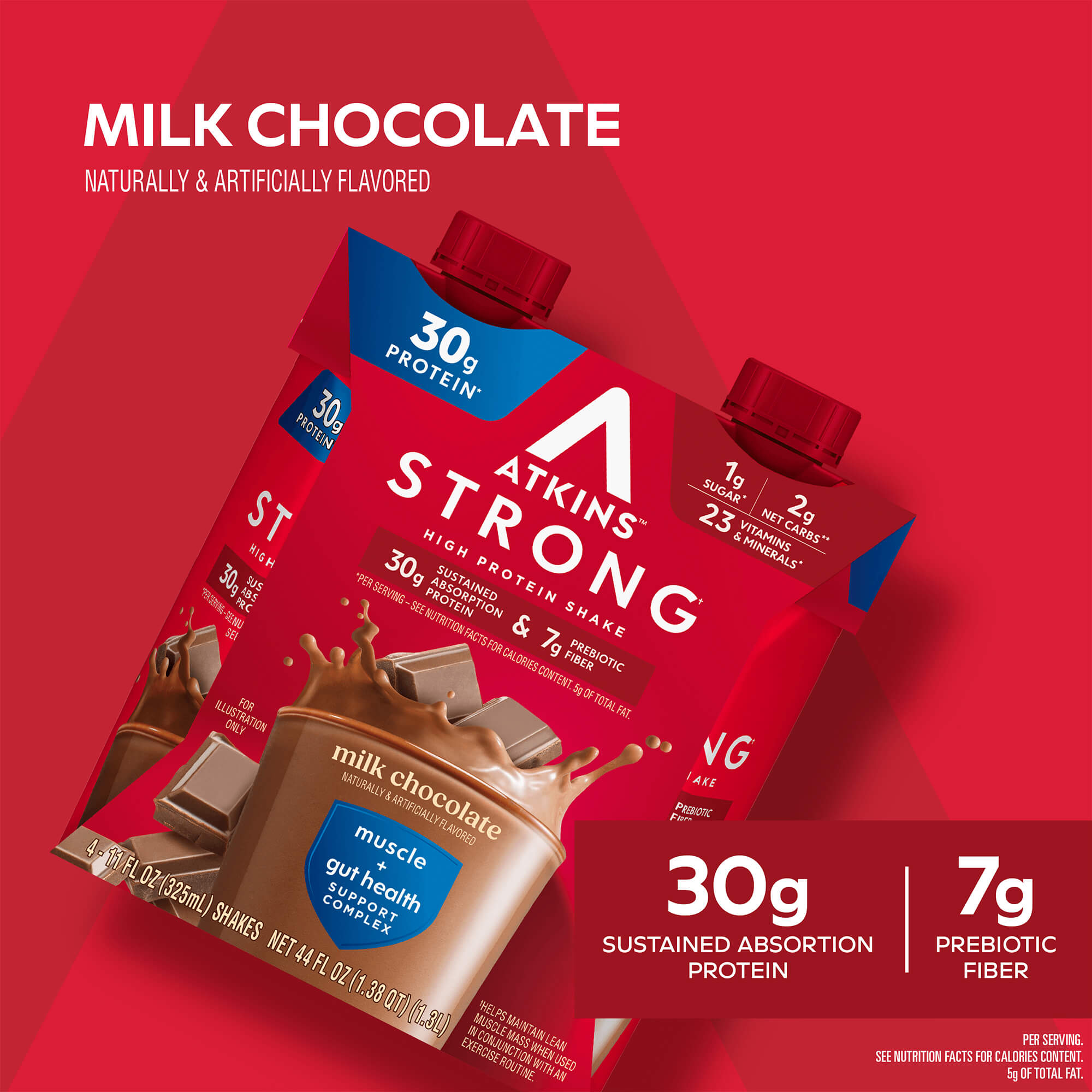 Atkins Strong Milk Chocolate 30g Protein Shake