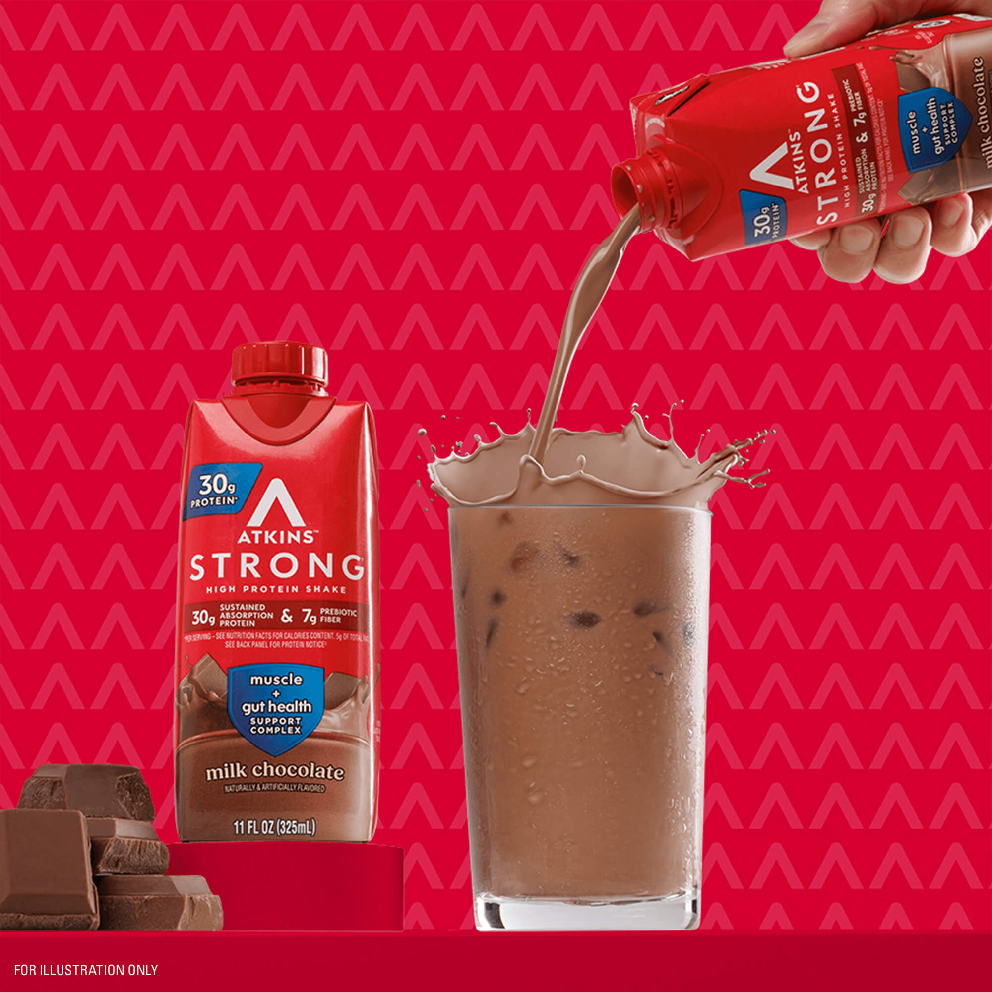 Atkins Strong Milk Chocolate 30g Protein Shake