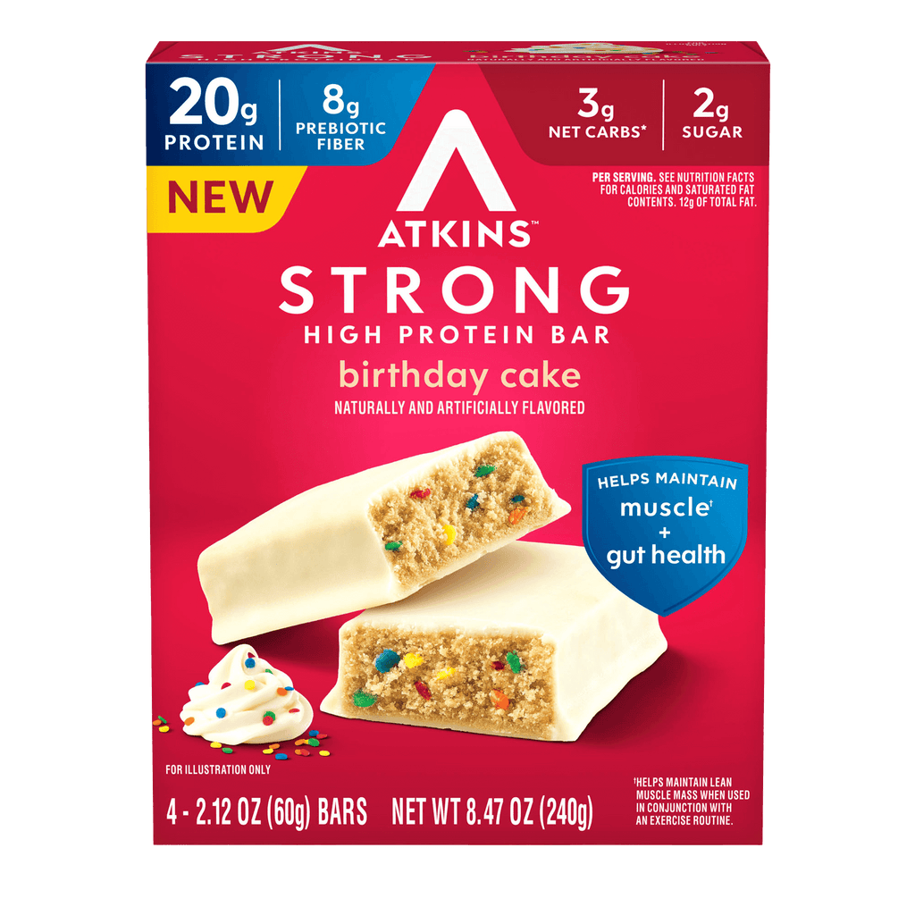 Atkins Strong Birthday Cake 20g Protein Bar
