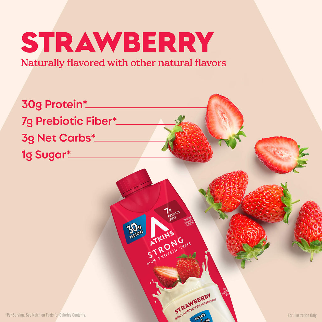 Atkins Strong Strawberry 30g Protein Shake