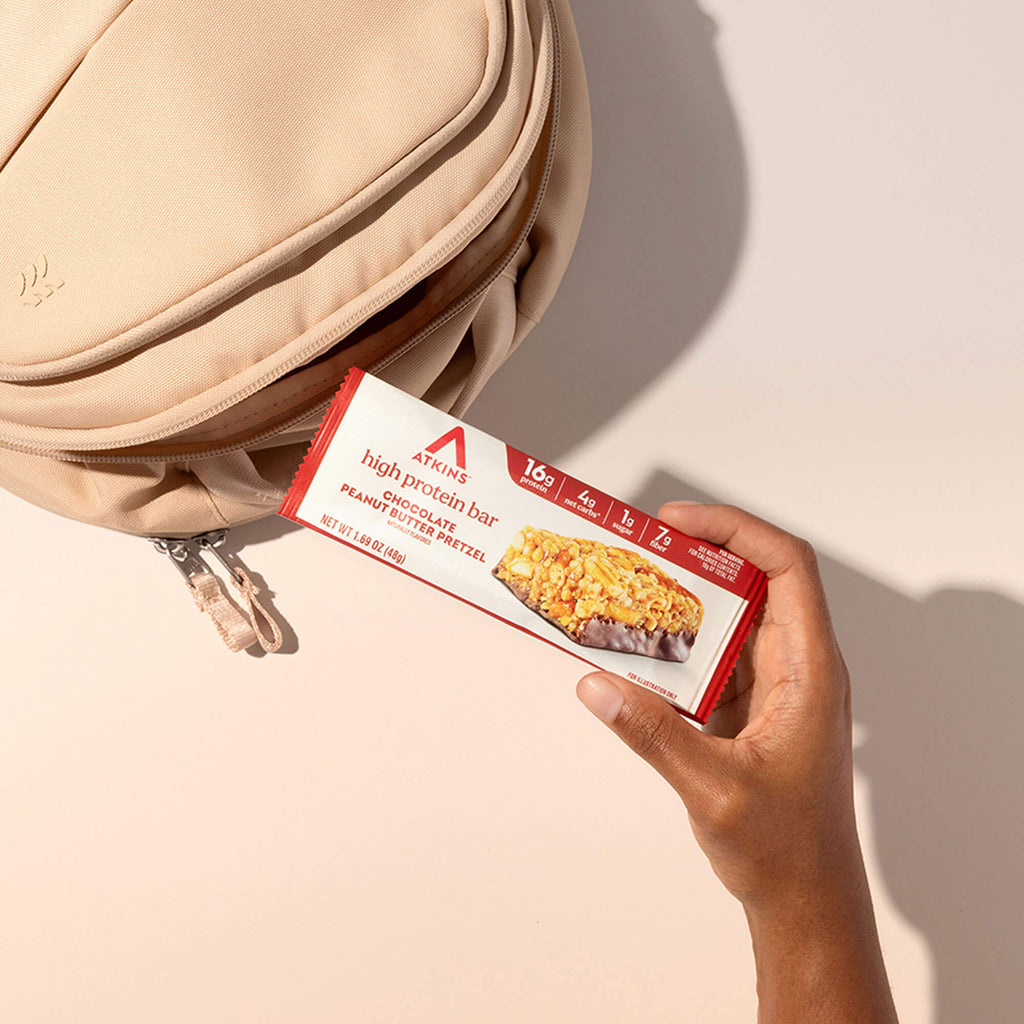 Chocolate Peanut Butter Pretzel High Protein Bars