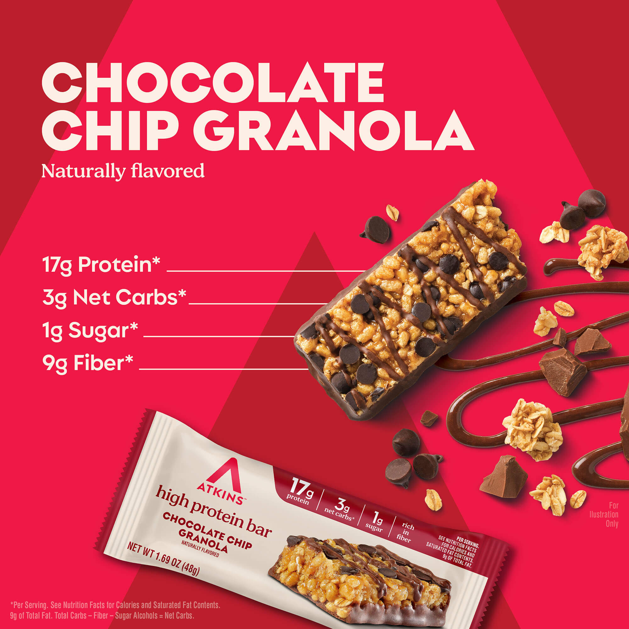 Chocolate Chip Granola High Protein Bars