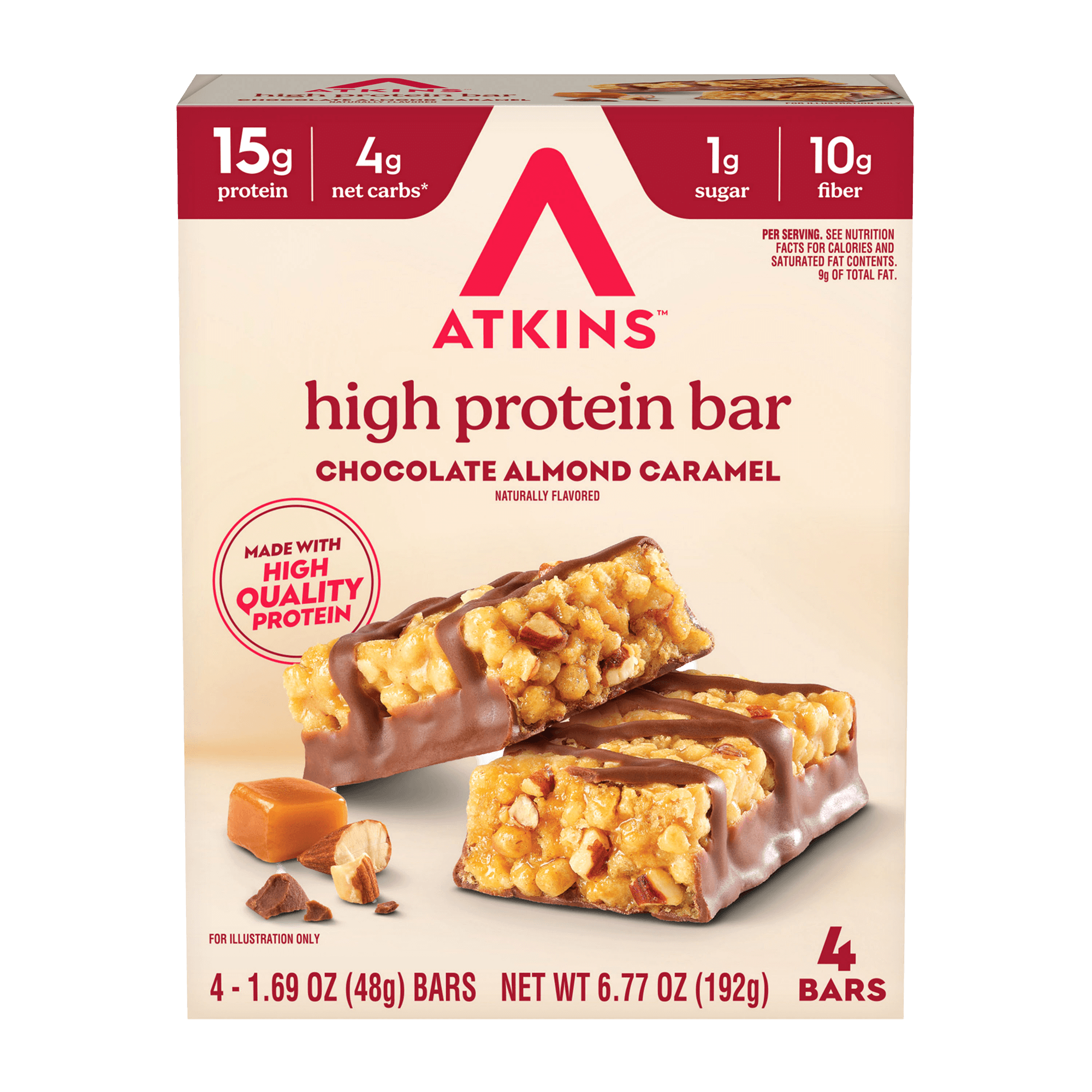 Chocolate Almond Caramel High Protein Bars