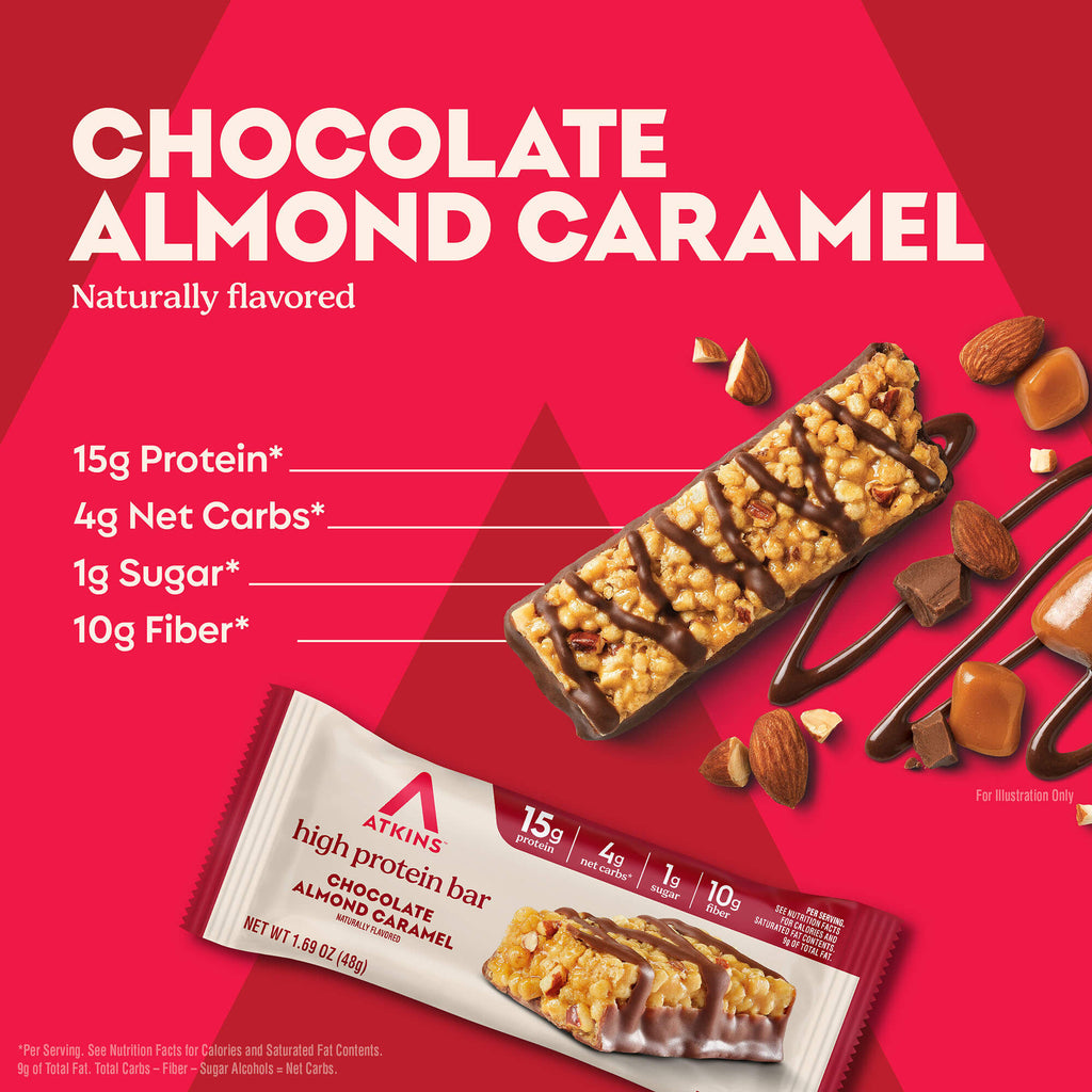 Chocolate Almond Caramel High Protein Bars