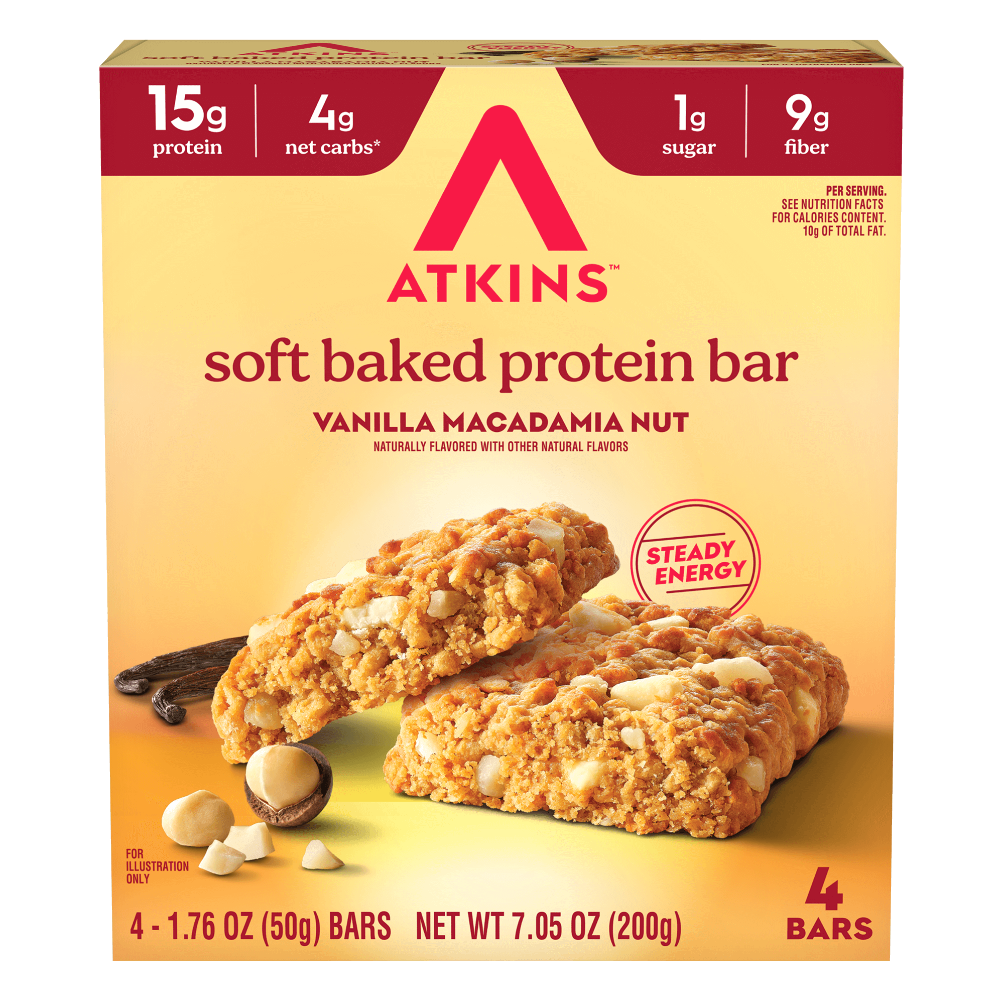 Vanilla Macadamia Nut High Protein Soft Baked Bars