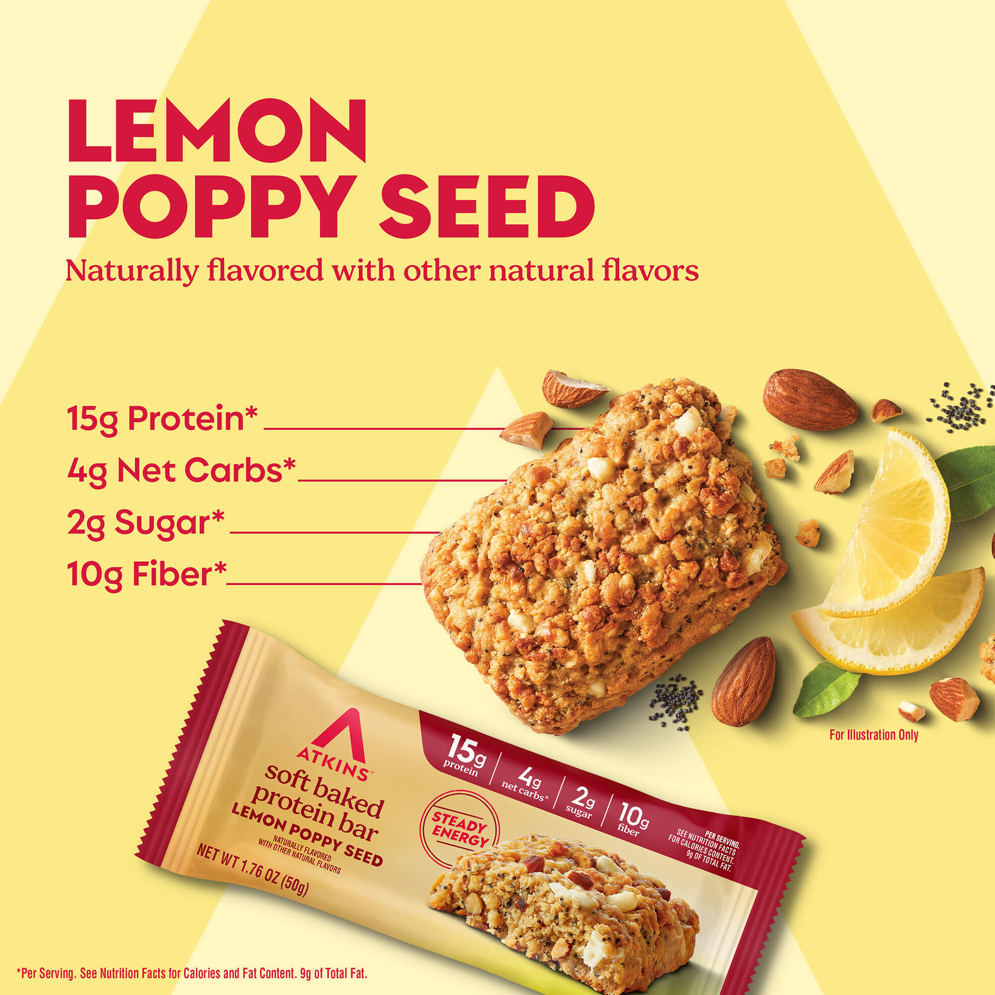 Lemon Poppy Seed Soft Baked Protein Bar