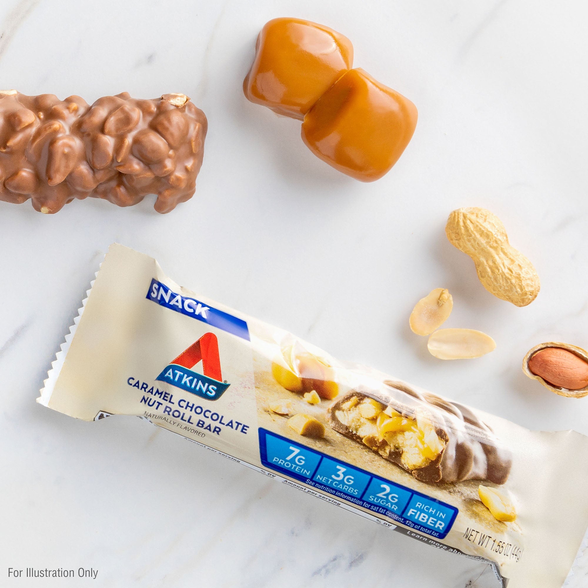 Caramel Chocolate Nut Roll Bar