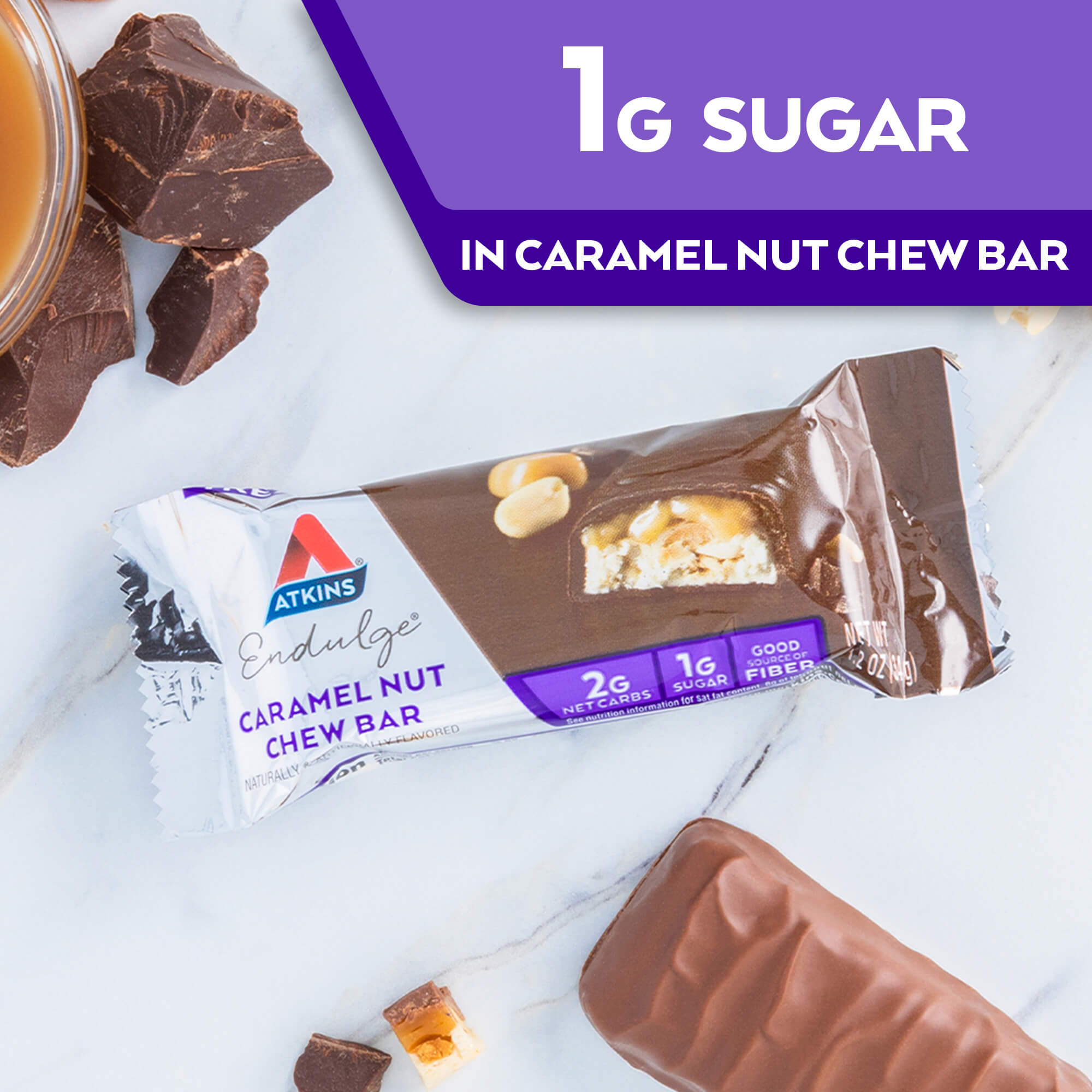 Endulge Caramel Nut Chew Bar