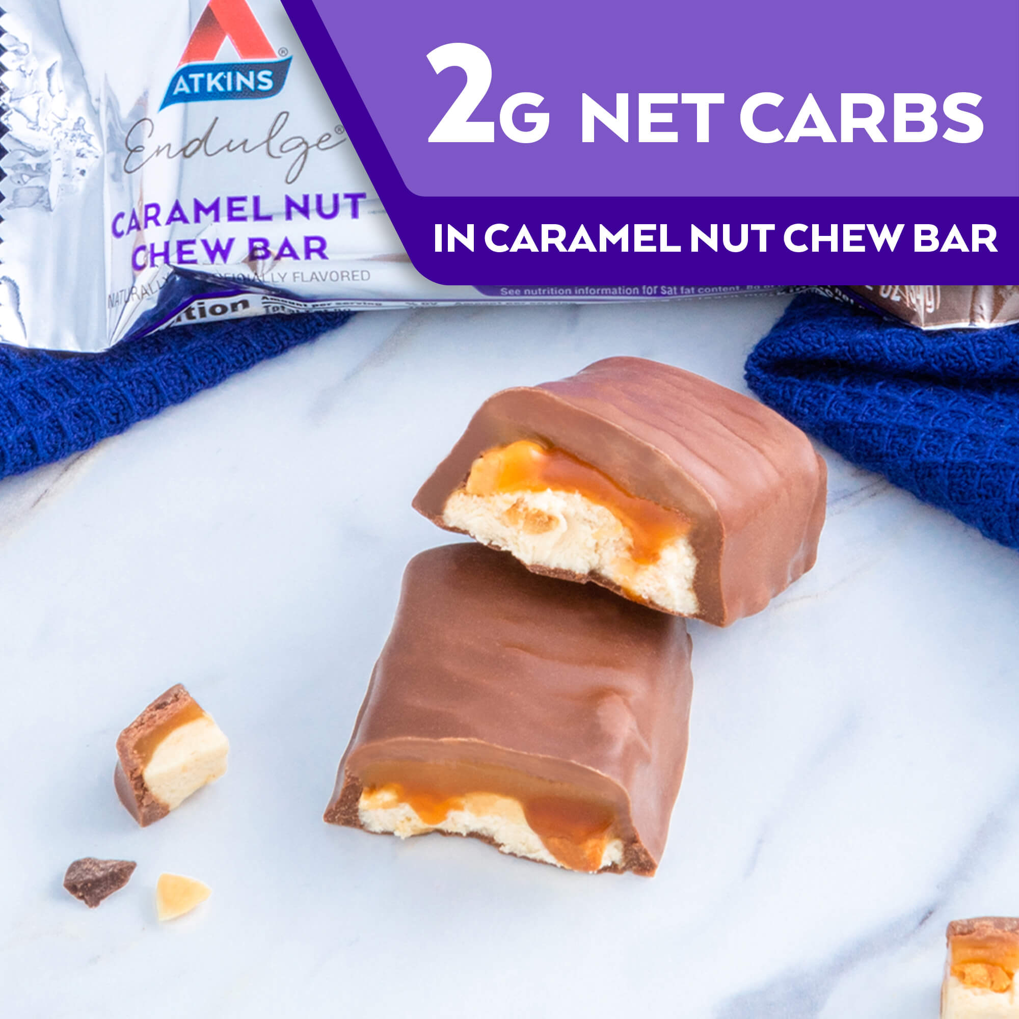 Endulge Caramel Nut Chew Bar